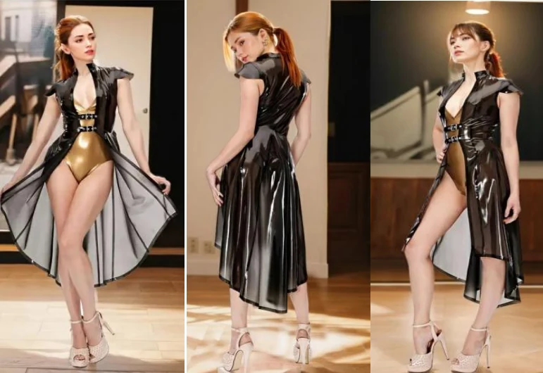 Deconstructed Draped Dress, adaptable latex product base