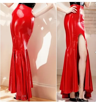 Slit-Hem Tailored Skirt, adaptable latex product base