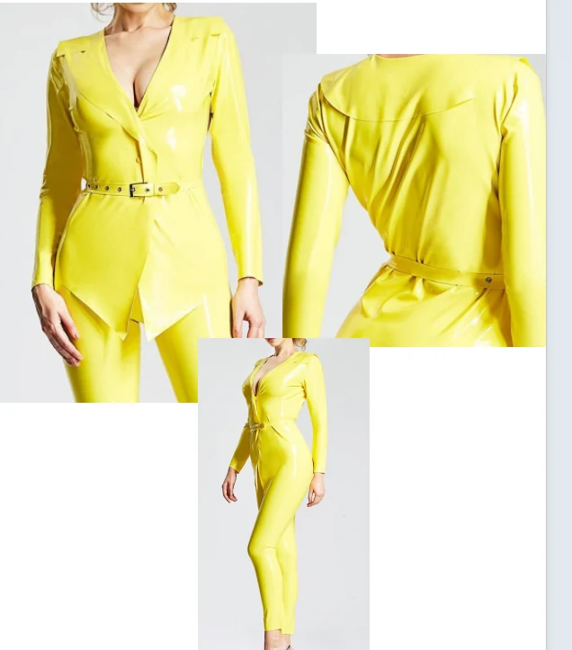 Trench-Collar Belted Jacket, adaptable latex product base